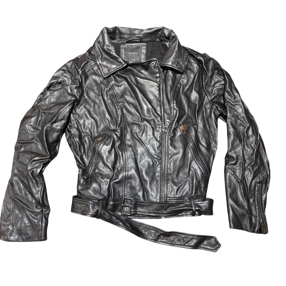 Elodie Faux Leather Moto Jacket – Size L